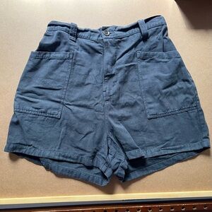 Women's High Waist Charcoal Shorts